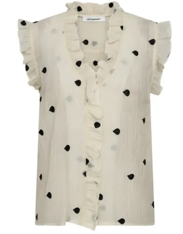 Co'couture - DropCC top, off white