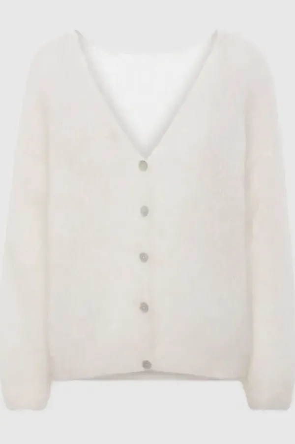 Americandreams Cornelia mohairneuletakki, white