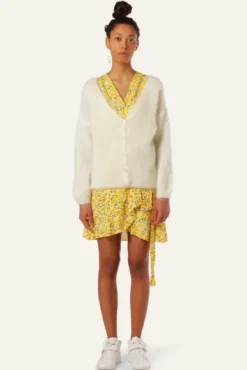 Americandreams Cornelia mohairneuletakki, white