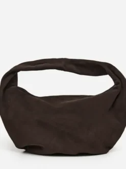 Flattered - Alva shoulder bag, suede chocolade