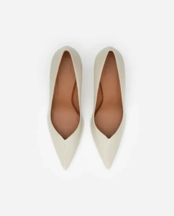 Flattered - Rose leather korkokengät, creme