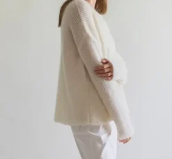 Gauhar Helsinki Gauhar - Mohair neuletakki, white