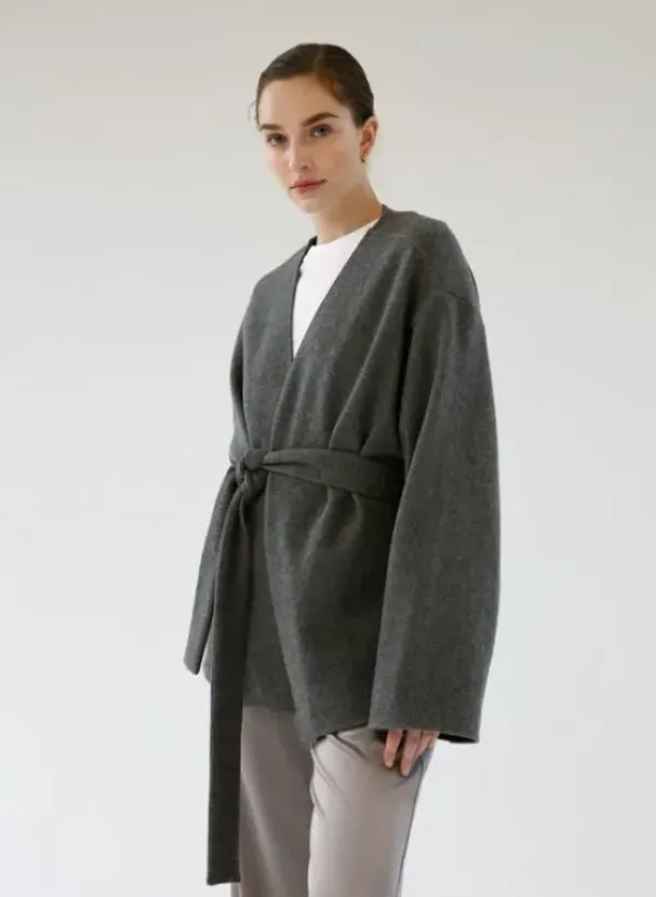 Gauhar Helsinki Gauhar - Wool kietaisutakki, grey