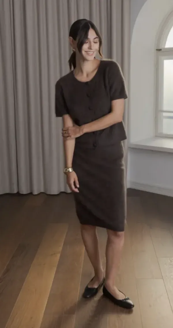 Original Story Kaia cashmere hame, dark chocolate