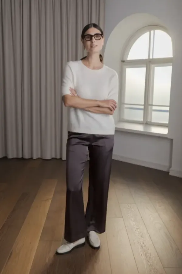 Original Story Karlie* lyhythihainen cashmere neule, cream