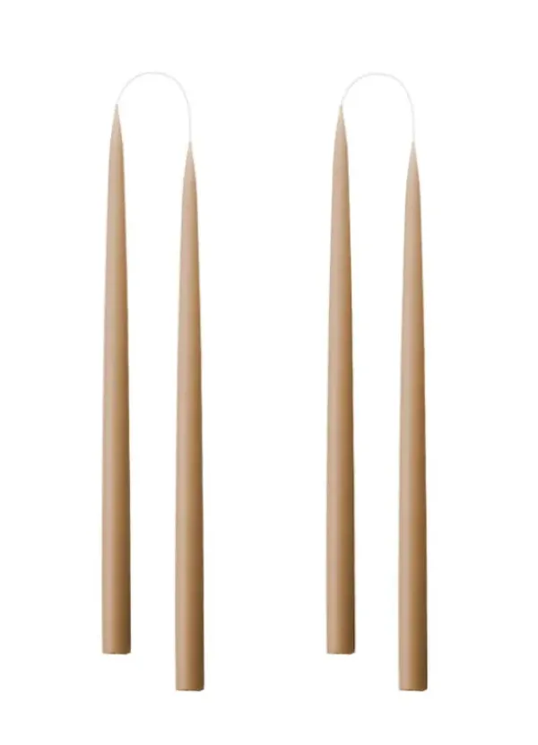 Kunstindustrien Kruunukynttilä pitkä 35cm, nougat