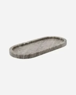 Meraki - marmoritarjotin 28cm, oval beige