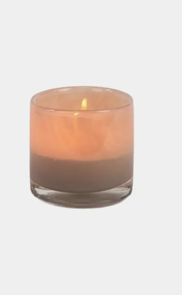 Olsson & Jensen Nilla lasilyhty, light pink Ø8cm
