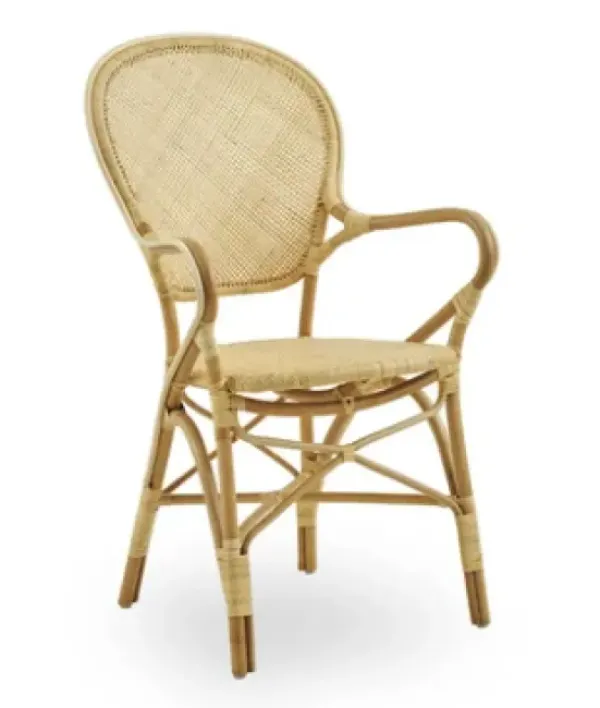 Sika-Design – Rossini rottinkituoli käsinojilla, naturel