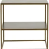Tine K Home - metallinen sivupöytä 50x50, honeygold