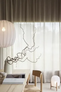 Watt & Veke Watt&Veke - Prisma 25 kattovalaisin pellavaa, white