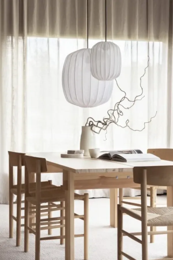 Watt & Veke Watt&Veke - Prisma 25 kattovalaisin pellavaa, white
