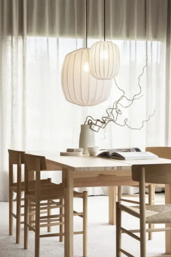 Watt & Veke Watt&Veke - Prisma 25 kattovalaisin pellavaa, white