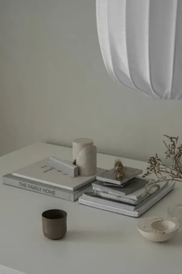 Watt & Veke Watt&Veke - Prisma 35 kattovalaisin pellavaa, white